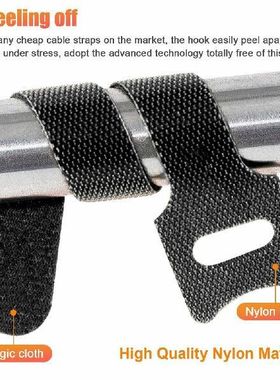 极速100Pcs Releasable Cable Ties ReFusable Nylon Loop Wrap S