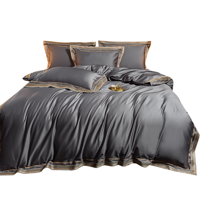 极速200支埃及长绒棉四件套100全棉轻奢P被套床单欧式床上用品