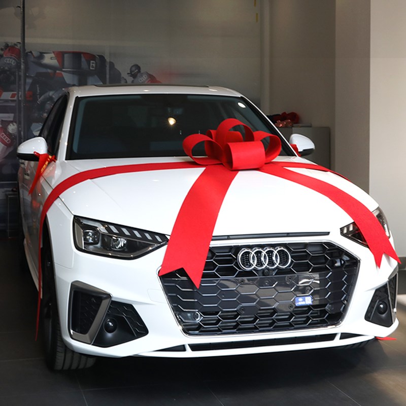 展厅交车布置装饰汽车4s店交车蝴蝶结仪式 O蝴蝶结工厂特价大红花