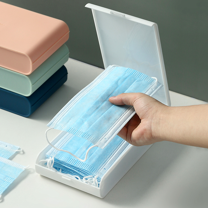 极速口罩收纳f盒大容量可携式家用随身携带储物盒子袋学生放装口