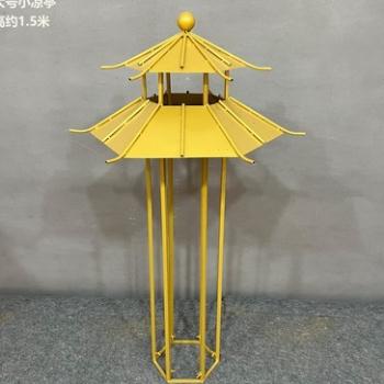 极速新婚庆新款中式道具六角喜亭凉亭小屋E路引舞台W屏风摆件迎宾
