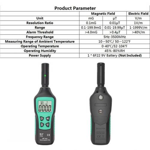 新品Radiation Dosimeter EMF Meter Electromagnetic RadYiation