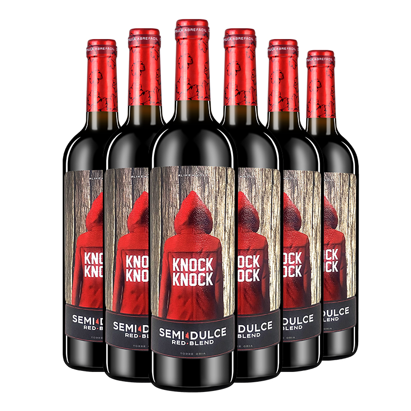 奥兰小红帽半甜红葡萄酒750ml*6瓶红酒整箱正品（版本随机）
