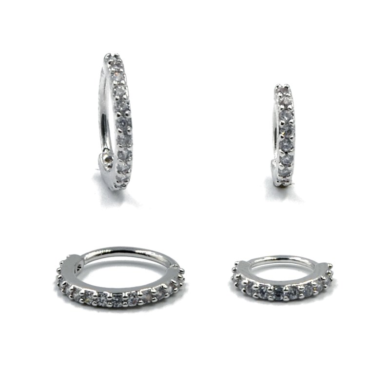 1PC Round Zircon Bendable Gem Ring Bendable Seamless Nose Ri