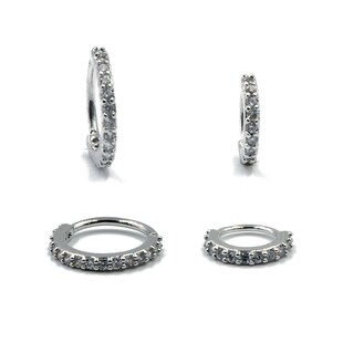 1PC Round Zircon Bendable Gem Ring Bendable Seamless Nose Ri