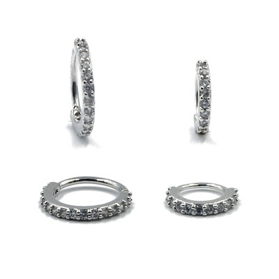 1PC Round Zircon Bendable Gem Ring Bendable Seamless Nose Ri