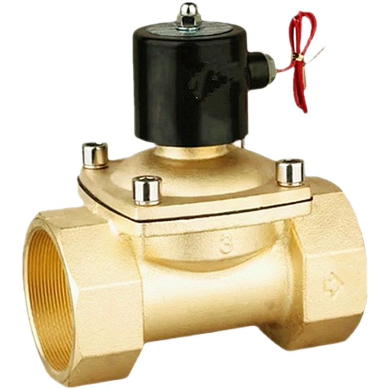 常闭电磁阀水阀铜开关气阀AC220VDN50/DN65/DN80/3寸电磁气阀24V