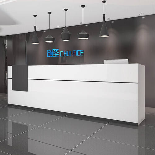 极速晓黎公司前台接待台简约现代办公家俱收银柜台迎宾台服务台柜