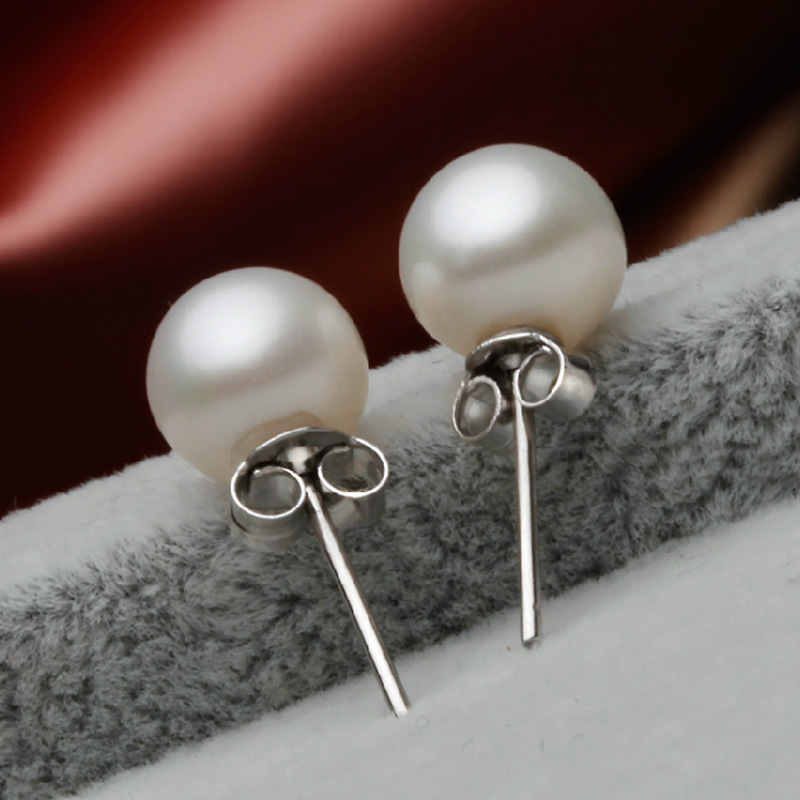 2020 new Simple S 9 2 5 Exquisite Round Pearl Geometric