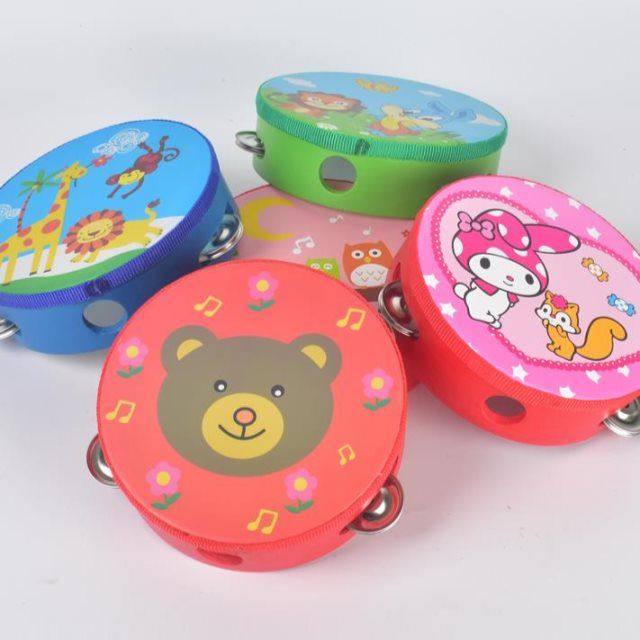 包邮儿童小手鼓木制幼儿园老师演出表演玲鼓奥尔夫乐器婴儿手拍鼓