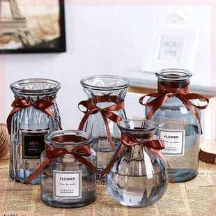 装饰办公器皿插花透明鱼缸创意客厅玻璃花瓶水培水养圆形工艺龙蛋