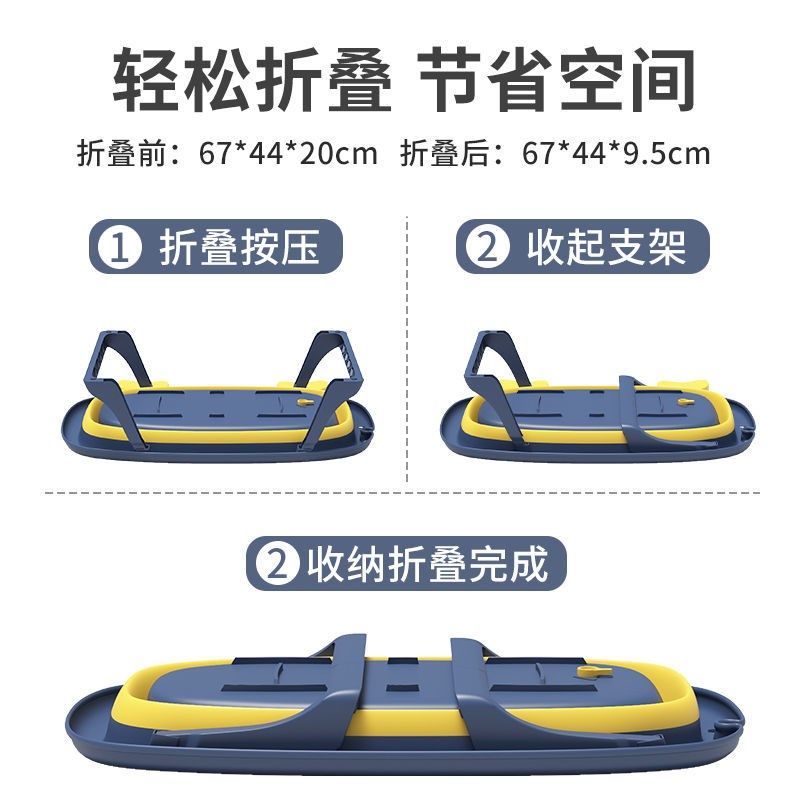 婴儿洗澡盆宝宝可折叠浴盆小孩子可坐躺小号浴桶家用新生儿童用品