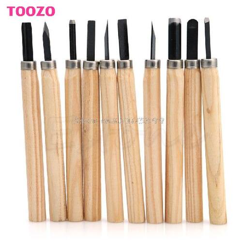 好货New 10Pcs Set Hand Wood Carving Chisels Knife For Basic