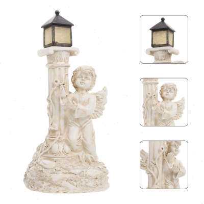 好货Angel Flower Arrangement Decor Resin Solar Angel Adornme