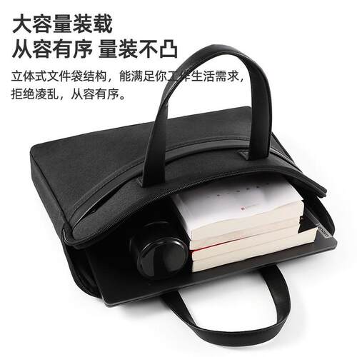 极速2023新款商务牛津布手提公文包办公会议帆布文件包a4拉链档案