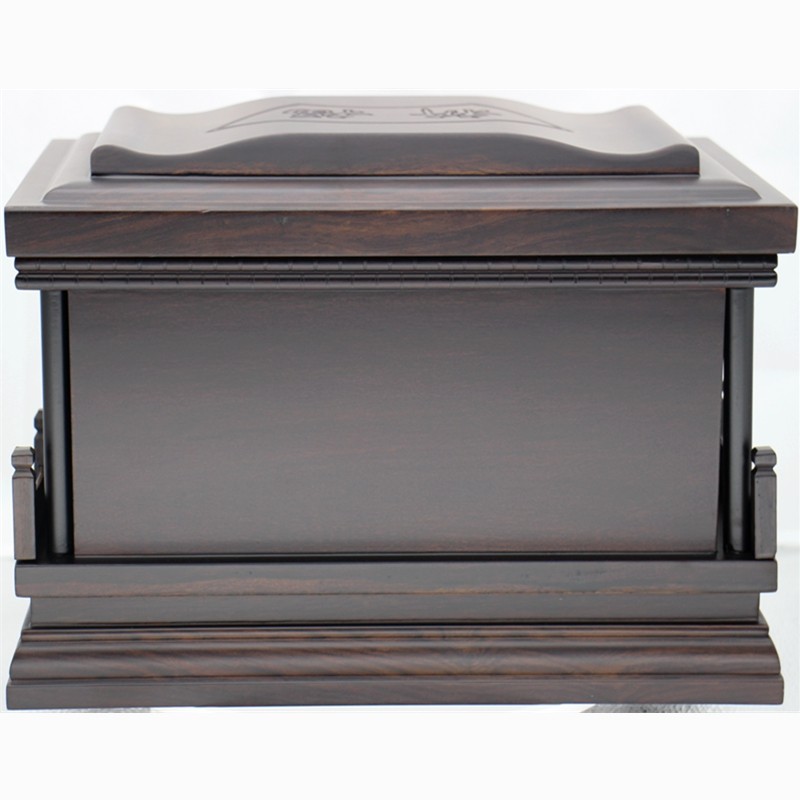 骨灰盒寿盒 棺材殡葬 黑檀木实木 祈福 隼结构 内雕 裸重16斤无钉