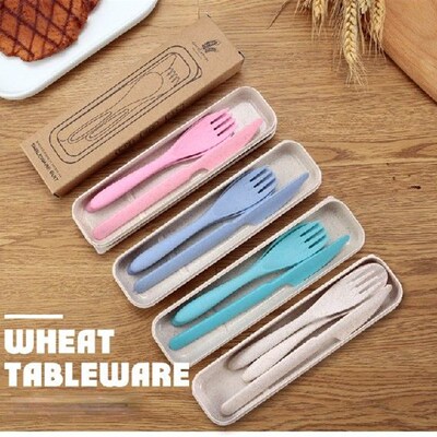 好货High Quality Wheat Straw Set Detachable Dinnerware Knife