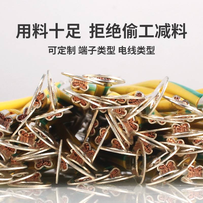 好货国标黄绿双色光伏接地线软铜线2.5/6平方配电箱桥架连接线跨