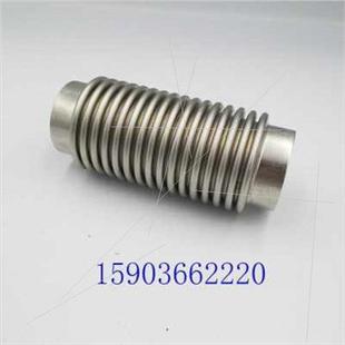 厂促促法兰伸缩节不锈钢波纹管补偿器304拉杆金属蓬胀节四氟导流