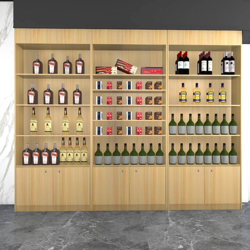 菸柜展示柜背柜便利店柜台弧形一体组合超市收银柜台转角菸酒柜实