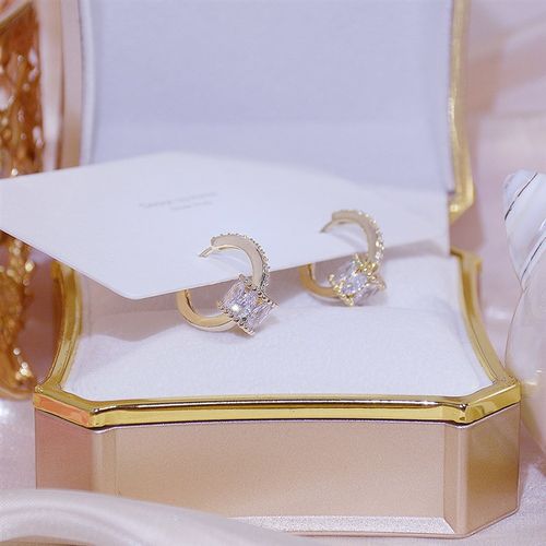 Korean Fashion 14K Real Gold Good Luck Implication Earring f