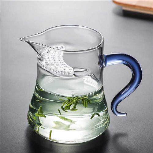 极速月牙玻璃公道杯子品茗耐高温分茶器尖嘴绿茶杯泡茶杯功夫茶具