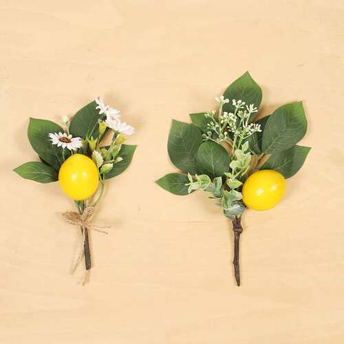 好货New Lemon Cuttings Simulation Daisy Green Plant Decorati