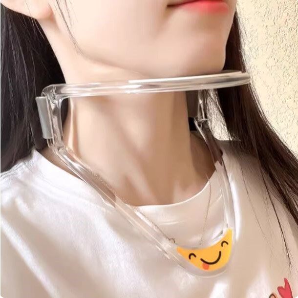 可调节颈托肩颈脖子前倾矫正神器防低头办公室护颈改善颈椎部支架
