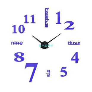 Quartz Black Clock 速发Self Single Wall Hands Gold Adhesive