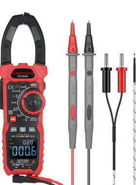 华博HT208A数字钳形表万用表交流/直流电压/电容/电阻/通断二极管
