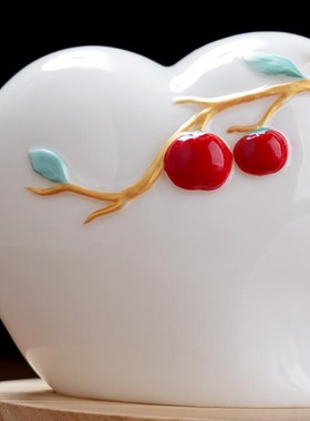 陶瓷创意心想e柿成夜灯摆件生日礼物送老婆爱人女友高级礼物可定