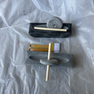 青石药碾子茶器唐代宋代捣药器碾老式茶粉中药研磨器材中药碾碎器