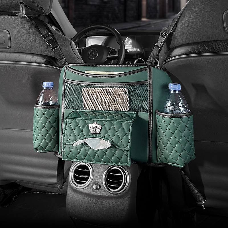 汽车座椅背多功能置物储物袋车内车载女神收O纳垃圾袋网兜储物通