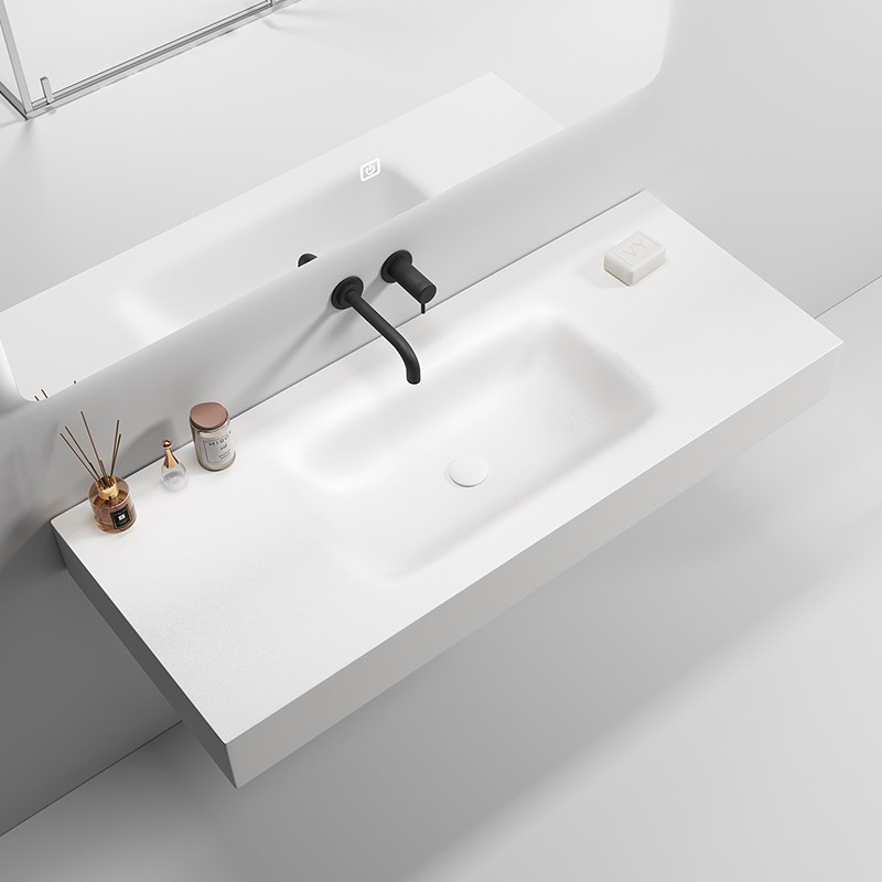 Beille岩板热弯一体盆15mm厚台面加深水池洗漱S台洗脸盆手池可定