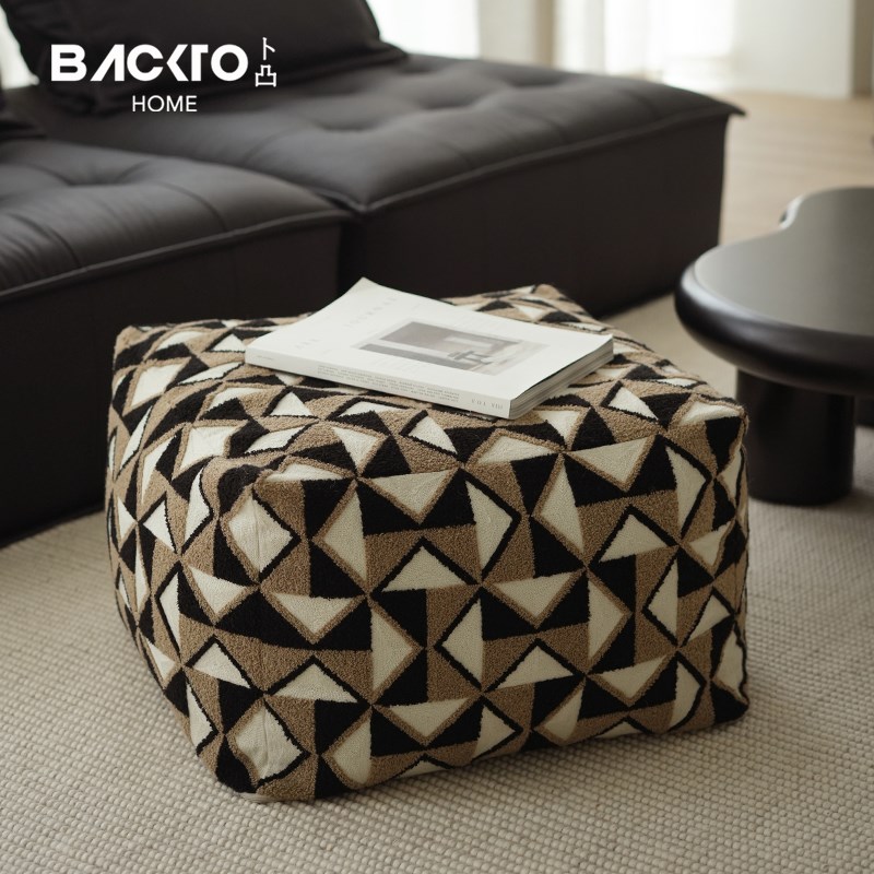 BACKTO卜凸家居现代中古抽象几何坐墩客厅蒲团坐垫懒人Z沙发可拆