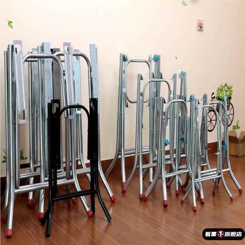 家用简易钢架x型四方桌小桌腿支架折叠四方老式台脚时尚折叠桌架