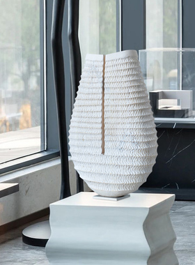 现代简约创意抽象木雕工艺品玄关摆件酒店大堂售楼部装饰雕塑摆设