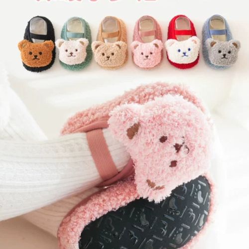 秋冬季地板袜宝宝婴儿鞋儿童男加绒防滑软底学步居家新生YTJ