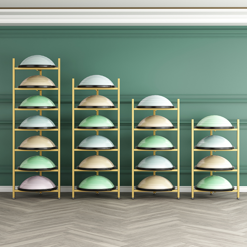 多层波速球收纳架私n教室置物架瑜伽球半圆球架平衡球展示架整理