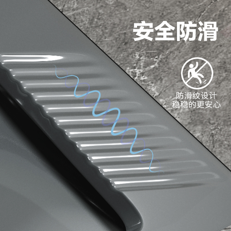 MEIYE灰色陶瓷蹲便器r冲水箱整套 防臭便池蹲坑家用落地式感应水