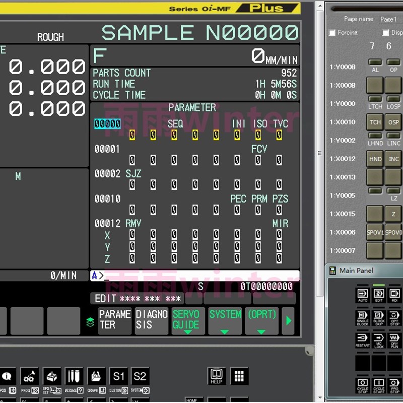 发那科数控仿真系统FANUC梯形图编辑调试参数M80PLC模拟器三菱M70