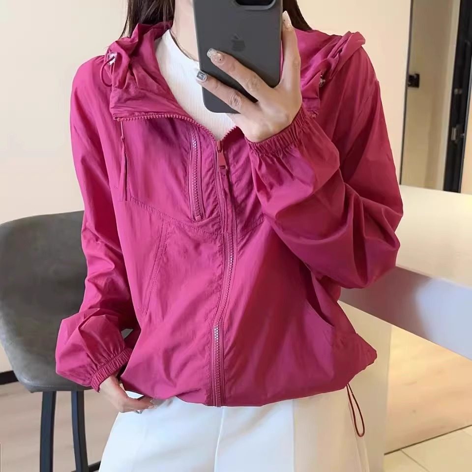 冰丝凉感防晒衣短款外套女2025新款宽松时尚防紫外线防晒服减龄薄,女装/女士精品,短外套,淘宝优惠券,粉丝福利购,淘宝优惠卷