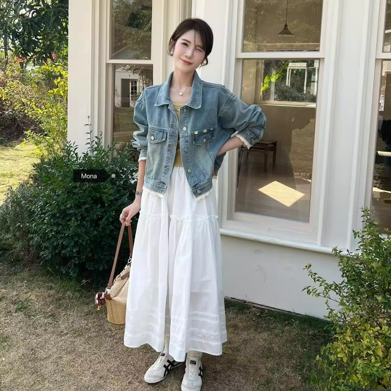 蕾丝牛仔短款外套女2025春秋新款小个子宽松休闲设计感夹克上衣潮,女装/女士精品,短外套,淘宝优惠券,粉丝福利购,淘宝优惠卷