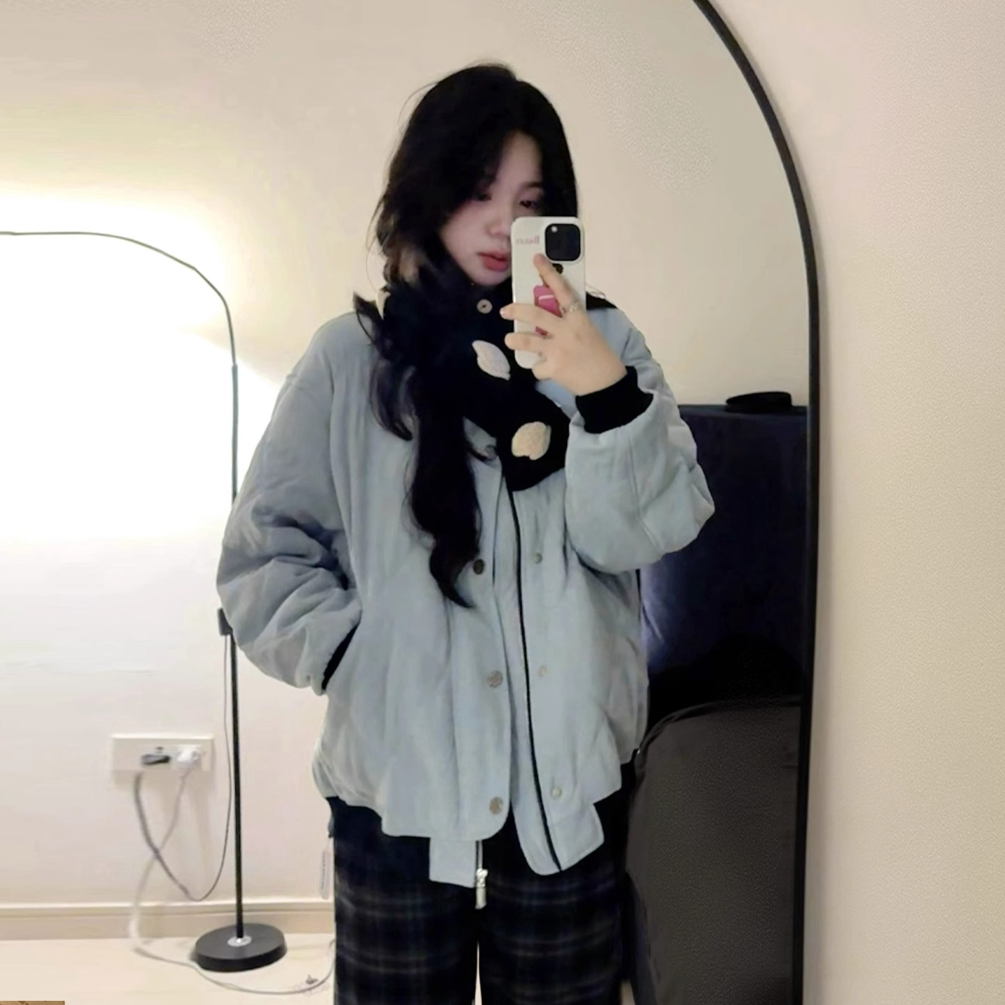 韩版撞色棉服外套女2026新款宽松小个子加厚保暖夹棉棒球服上衣潮