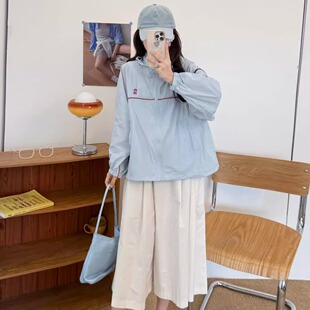 冰丝连帽防晒衣外套女防紫外线春秋薄款透气防晒服宽松小个子凉感