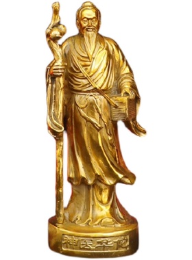 纯铜华佗塑像摆件神医华佗腰挂葫芦铜像居家供奉药店医院名中医铜