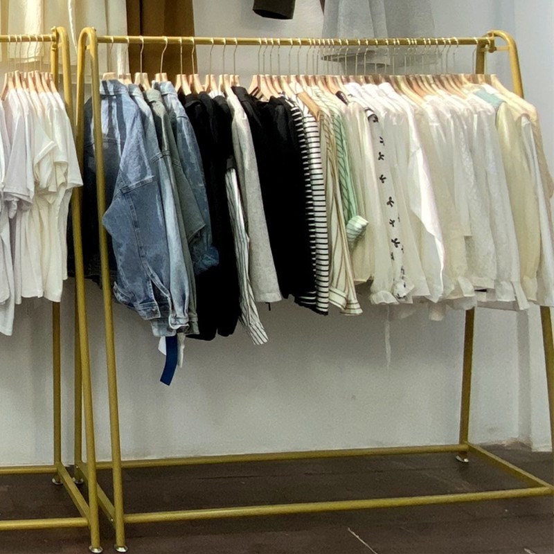 晾衣架落地家f用晒衣架阳台卧室客厅挂衣架室内单杆式衣帽架陈列