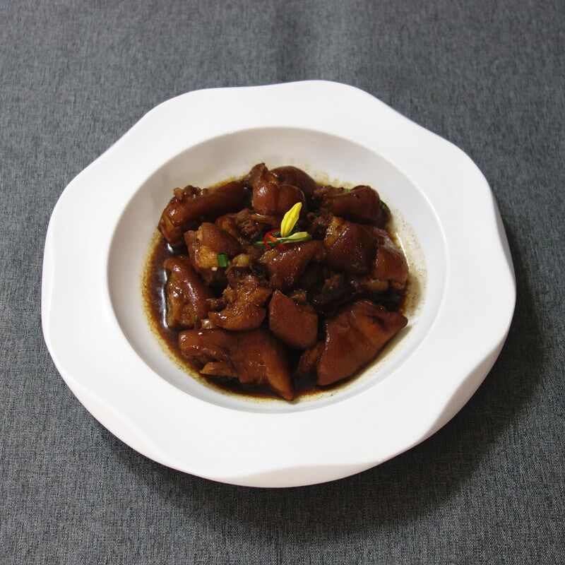 餐厅饭店会所圆形汤盘酒店食堂陶瓷异形盘上汤菜盘子个性特色餐具