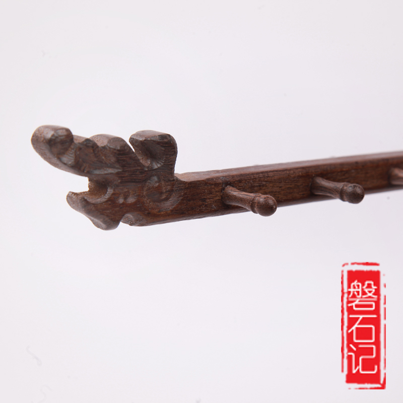 大号小号鸡翅木毛笔架红木毛笔挂实F木笔搁文房四宝书法用品