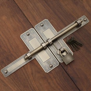 覆古庭院全铜插销大门门栓彷古纯铜中式门锁老式木门古建加厚门栓